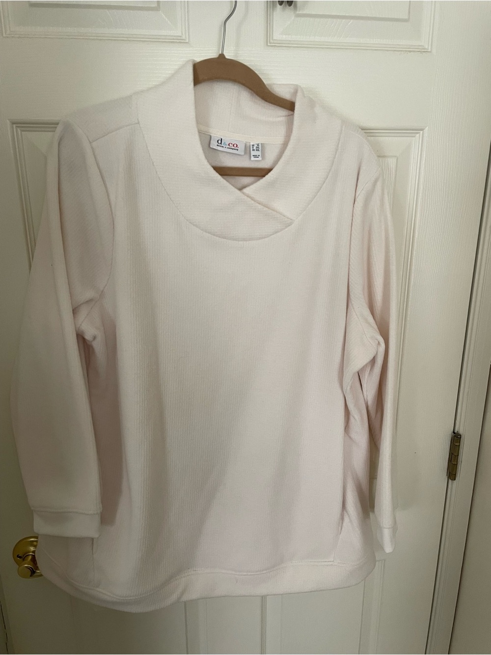 Cream Cozy Long-Sleeve Funnel Neck Top
denim & company